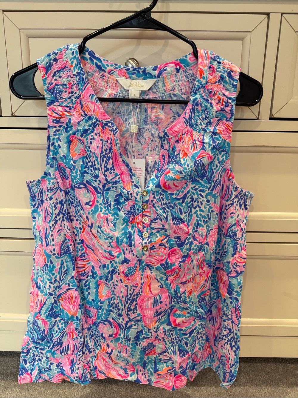 NWT Lilly Pulitzer Multicolor Pink Blue Green Sleeveless Tank